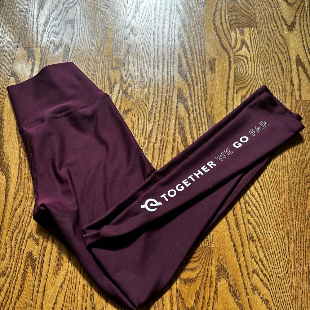 Peloton Maroon Leggings with Logo